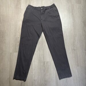 Cove Pants Men 34x31 Dark Gray Cotton Stretch Elastic Waist Casual Streetwear